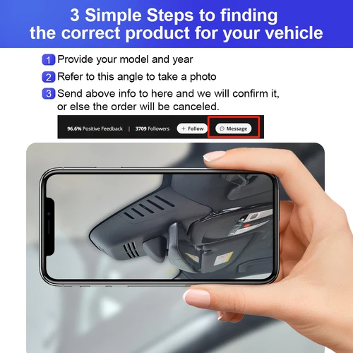 Imagen 2 del producto Cámara de salpicadero Fitcamx 4K para Kia Carnival 2022-2026, cámara de coche 2160P con aplicación WiFi y grabación en bucle, visión nocturna