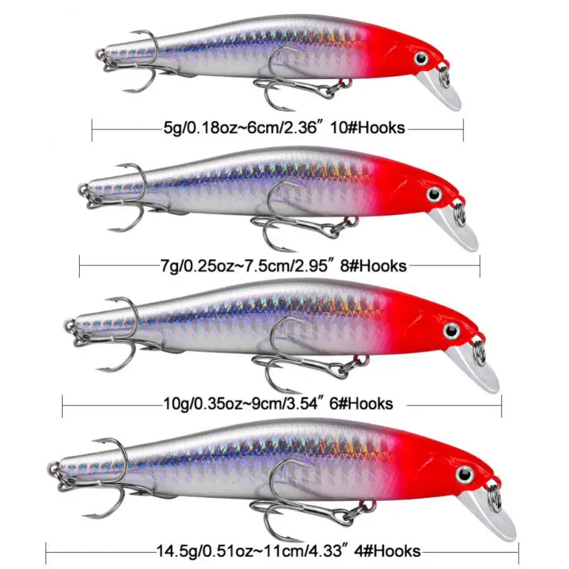 Fake Bait With Sharp  Hooks Submerged Super Long-range Fishing Supplies Minnow Submersible Bait Vibration Quiver Swimming