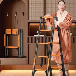 Aluminum Alloy Thickening Elevator Project Safety Staircase Household Folding Multi-function Telescopic Indoor Human Type Ladder
