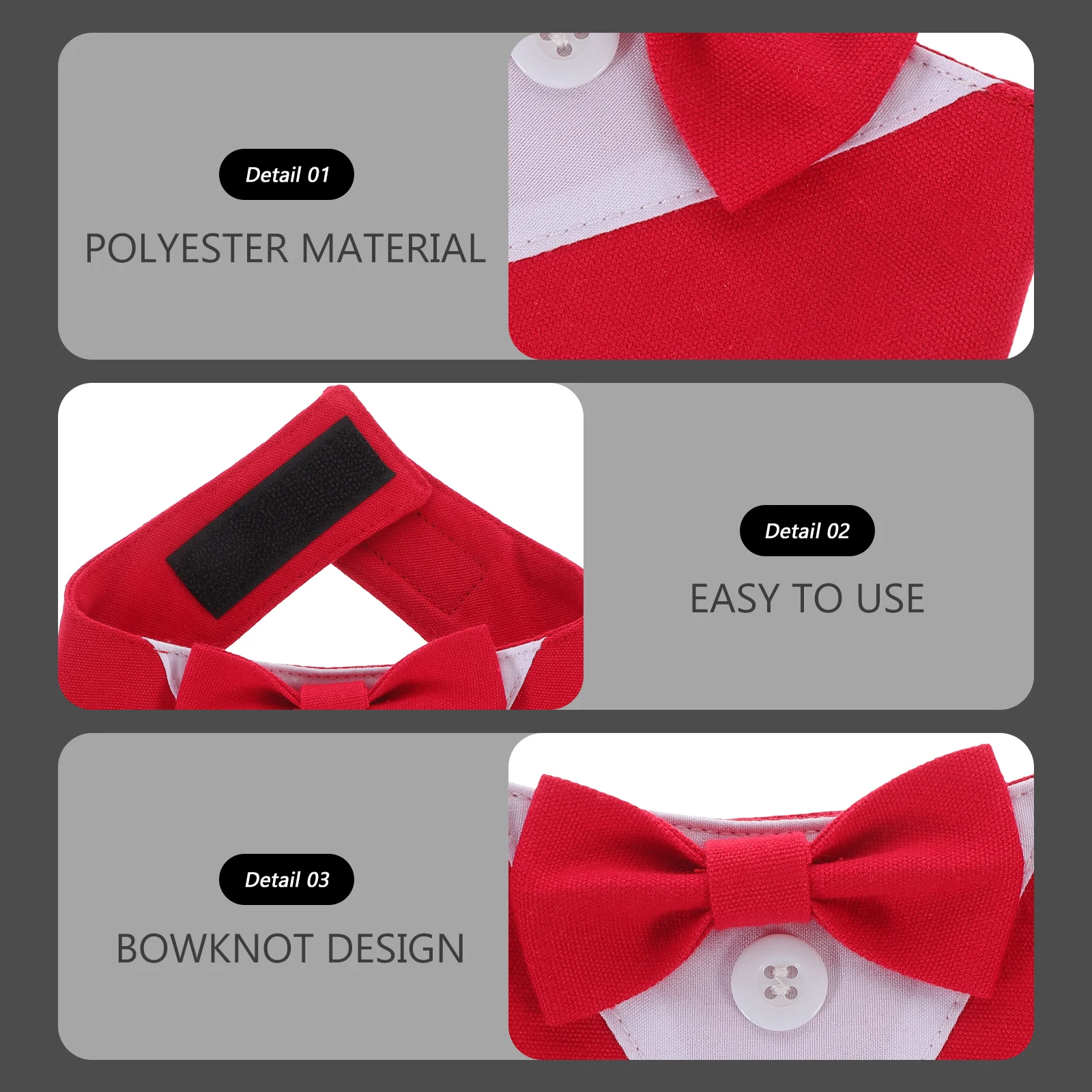 

Dog Wedding Bowknot Dog Scarf Durable Polyester Neckwear Party Collar Puppy Saliva Absorbent Bandanas for Dogs