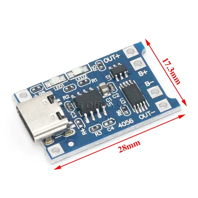 type-c USB 5V 1A 18650 TP4056 Lithium Battery Charger Module Charging Board With Protection Dual Functions 1A Li-ion good