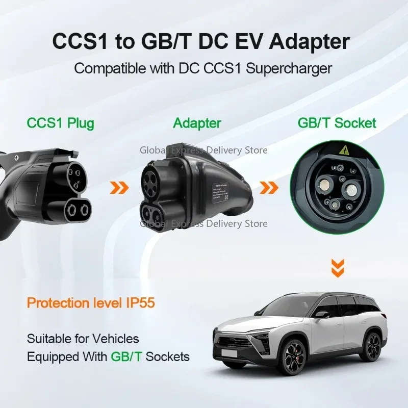 تيار مستمر 1000 فولت 200 كيلو وات ev موصل شحن CCS1 إلى GBT ev محول لشاحن السيارة الكهربائية ev شحن سريع #4
