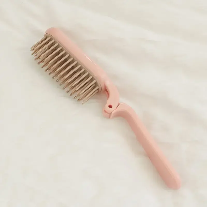 Petite brosse à cheveux pliante portable pour enfants et filles, peigne à coussin d'air, série de documents solides, simplicité, mignon, petit, bébé, 1 pièce