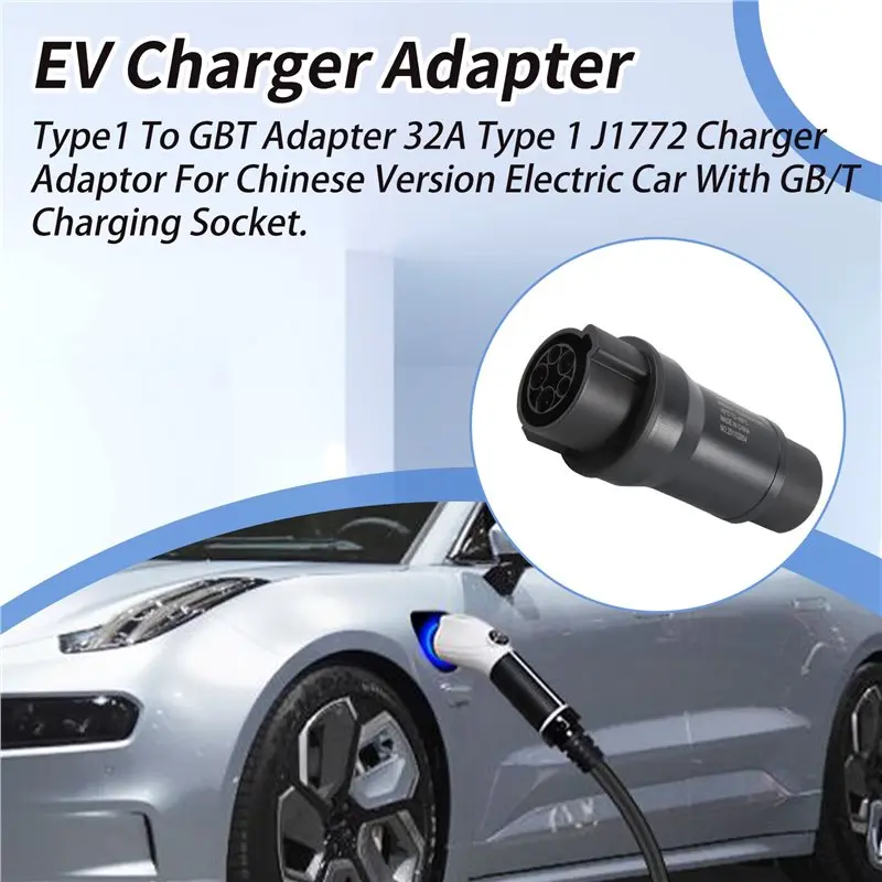 Dependable-EV Charging Adapter Type1 To GBT Conversion Kit 32A SAE J1772 For GBT Electric Vehicles, Compatible With J1772 Charge
