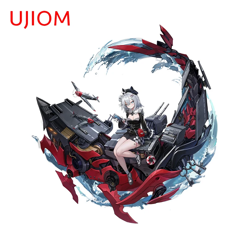 UJIOM 13cm × 12.2cm For Azur Lane Girl Wall Stickers Creative Cute Cartoon Patterns Decals Nice Home Decoration Accessories