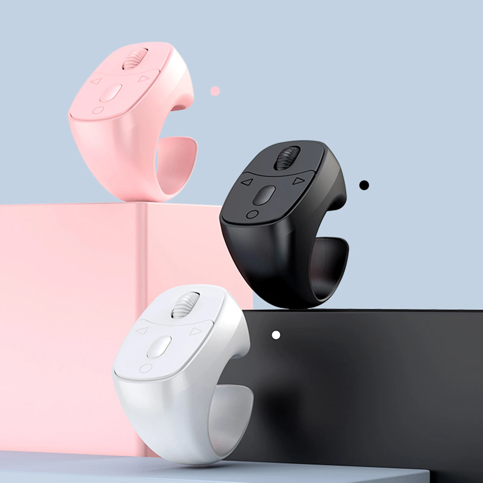 Wireless Fingertip Ring Remote Control Page Turner Bluetooth 5.3 Scrolling Ring for Mobile Phone Wireless Camera Shutter Selfie