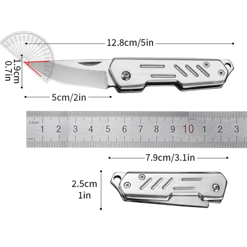 NIEUW Mini sleutelhangermes Draagbaar schilmesje Tactisch overlevingsmes voor de jacht Camping Vissen Fruit snijgereedschap