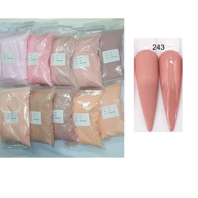 50g/100g Bulk Nude Nail Acrylpulver, 4 In1 Solid Colors Kristallpulver Verlängerung/Tauchen/Gravur Acryl Monomer Großhandel