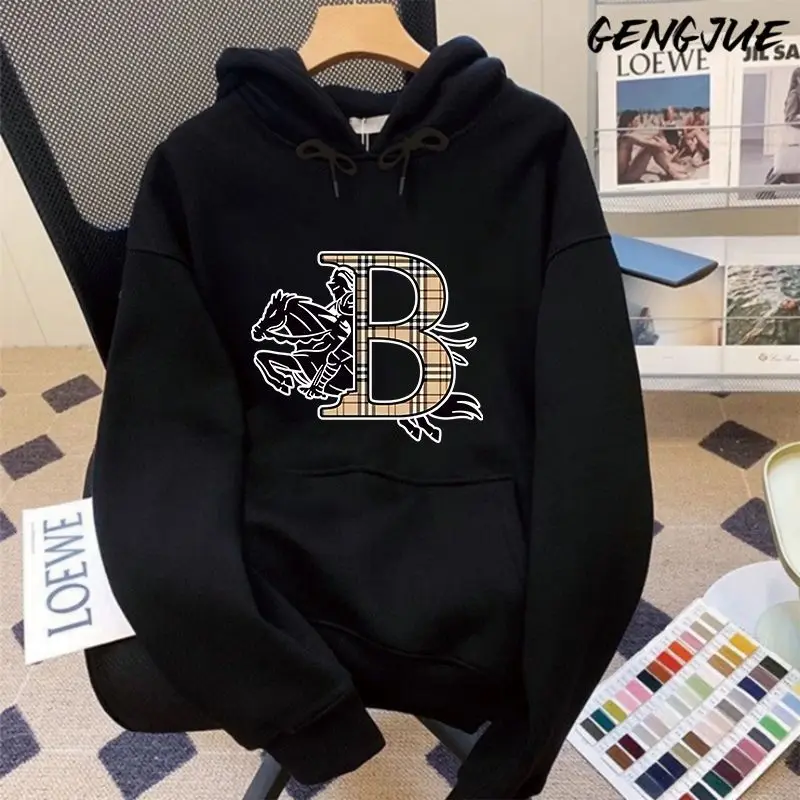 

New Luxury Brand Hooded Sweater Casual Loose Men and Women Couples Versatile Letter Printing Pure Cotton Jacket Hoodie Jumper