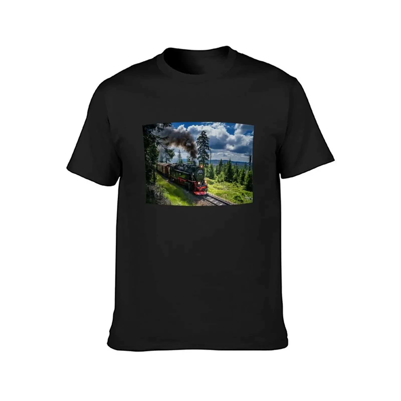 Steam locomotive - Harz narrow gauge railways (Germany) T-Shirt customs design your own workout shirts for men