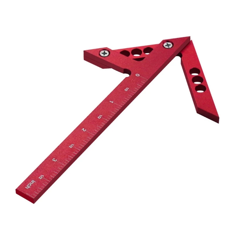 Durable Wood Measuring Tool Professional Carpenter Ruler Aluminum Alloy Construction Center Finding & Line Drawing