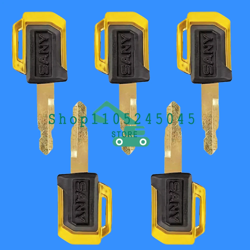 10/5/1PCS Open Door Ignition Keys for Sany 55 60 75 135 215 for Sany Excavator New Tuhao Gold Key