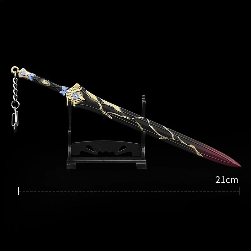 21 سنتيمتر/8.26in هونكاي تأثير الطرفية كافكا سكين لعبة المفاتيح قلادة العام جينغ يوان المتخصصة سلاح نموذج حلية معدنية #3