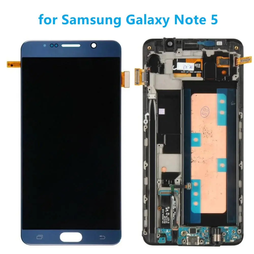 5.7'' AMOLED LCD For Samsung Galaxy Note 5 LCD Display Touch Screen Digitizer Assesmbly For Samsung Note5 N920A N9200 N92 LCD
