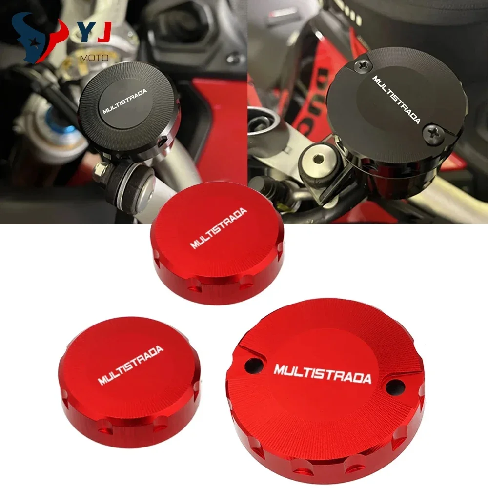 For Ducati Multistrada 950 1260 1200 S Enduro Dvt 1198/S/R 1098 1000SS 999 998 848 Evo Front Rear Brake Fluid Oil Reservoir Cup