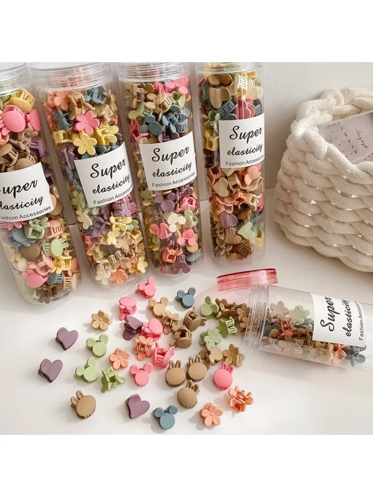10/50 pièces petites pinces à cheveux mignonnes pour filles bébé épingle à cheveux colorée dessin animé lapin fleur couronne étoile pinces à cheveux accessoires