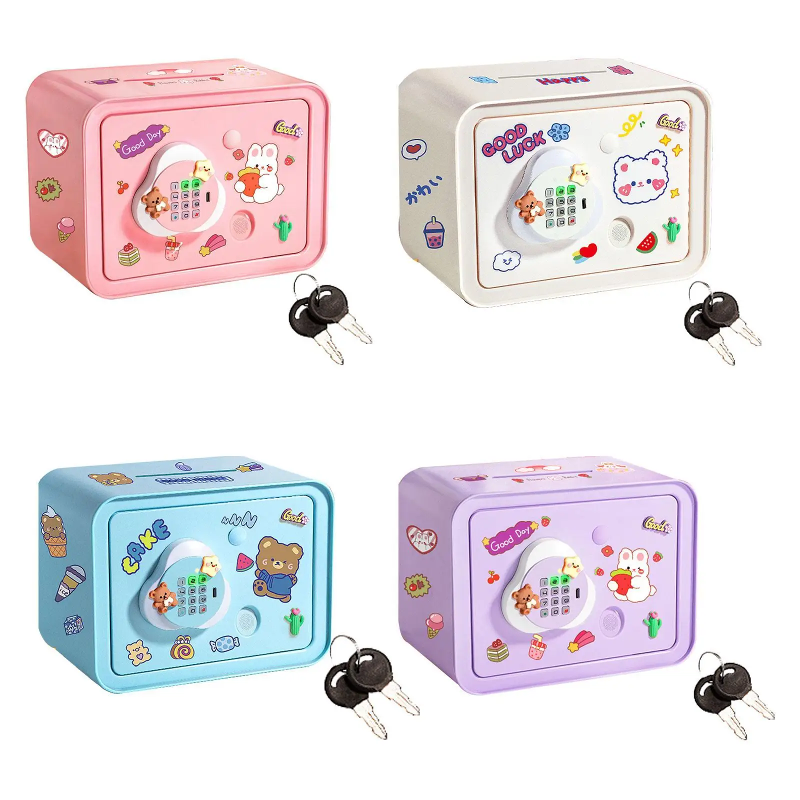 Electronic Piggy Bank with Chinese English Language Switch Cartoon with Songs Money Box Educational Toy for Children Girls Boys