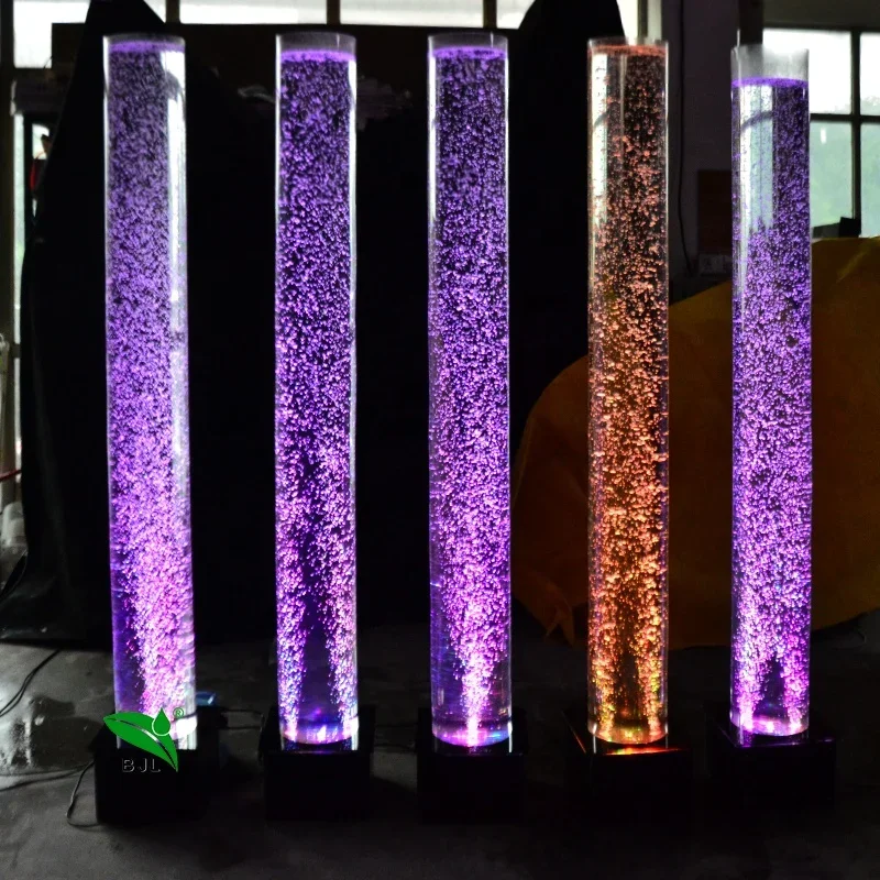 Customized Acrylic Cylinder Aquarium, Acrylic Aquarium Column,water Bubble Round Tube with Led