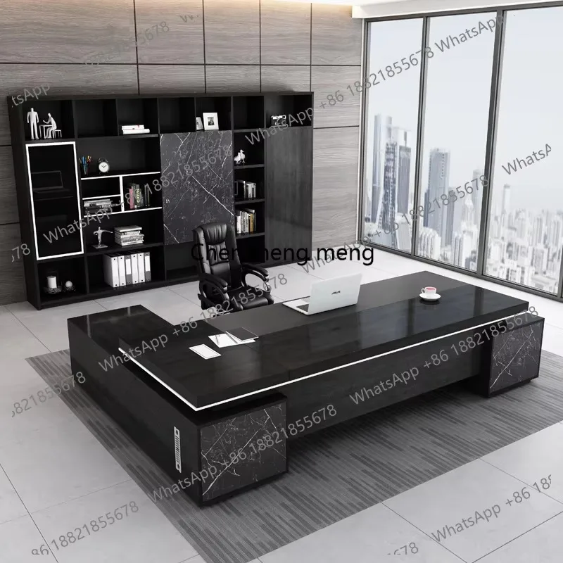 

RR Desktop Asthetic Executive Desk Corner Manager Computer L Shaped Desks Work Luxury Mesas De Escritorio Furniture