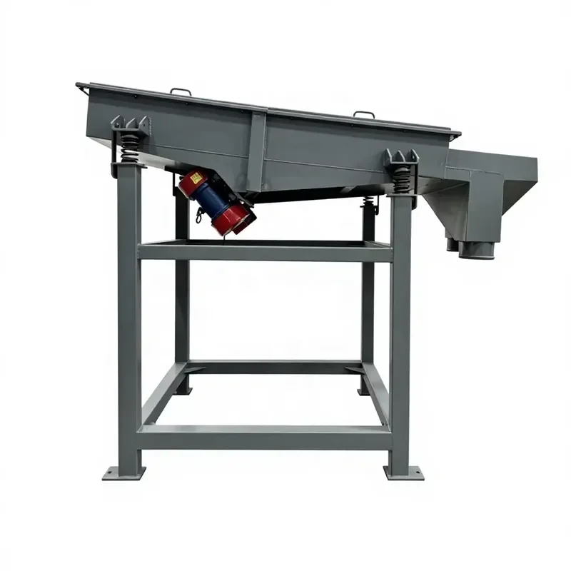 High Precision Low Noise Linear Vibrating Screener Chemical Granule Solid-Liquid Dewatering Screening Equipment