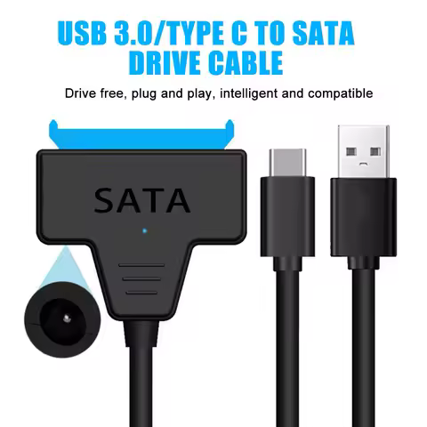 Type-C to SATA Easy Drive Cable 2.5 Inch Hard Disk Data Cable for Notebook Laptop HDD SSD External Connection Adapter