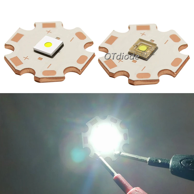 Wysokiej mocy chip LED 20W samolot okrągły koralik laserowy XLM 5050 SMD zimny biały do latarki zewnętrznej latarka akcesoria żarówka