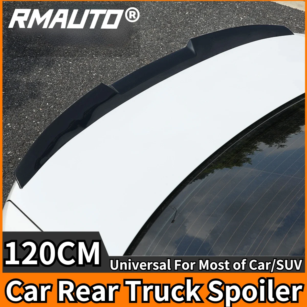 Универсальный Задний спойлер 120 см, задний спойлер из углеродного волокна для грузовика, борт для крыла для BMW, Tesla, Audi, Benz, VW, комплект для тела