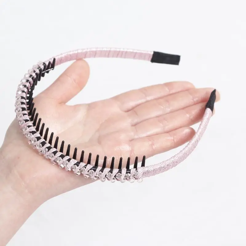 Funkelndes Strass-Stirnband für Frauen, rutschfest, bequeme Passform zum Gesichtwaschen, Make-up, für den täglichen Gebrauch und Partys. – Detail 1
