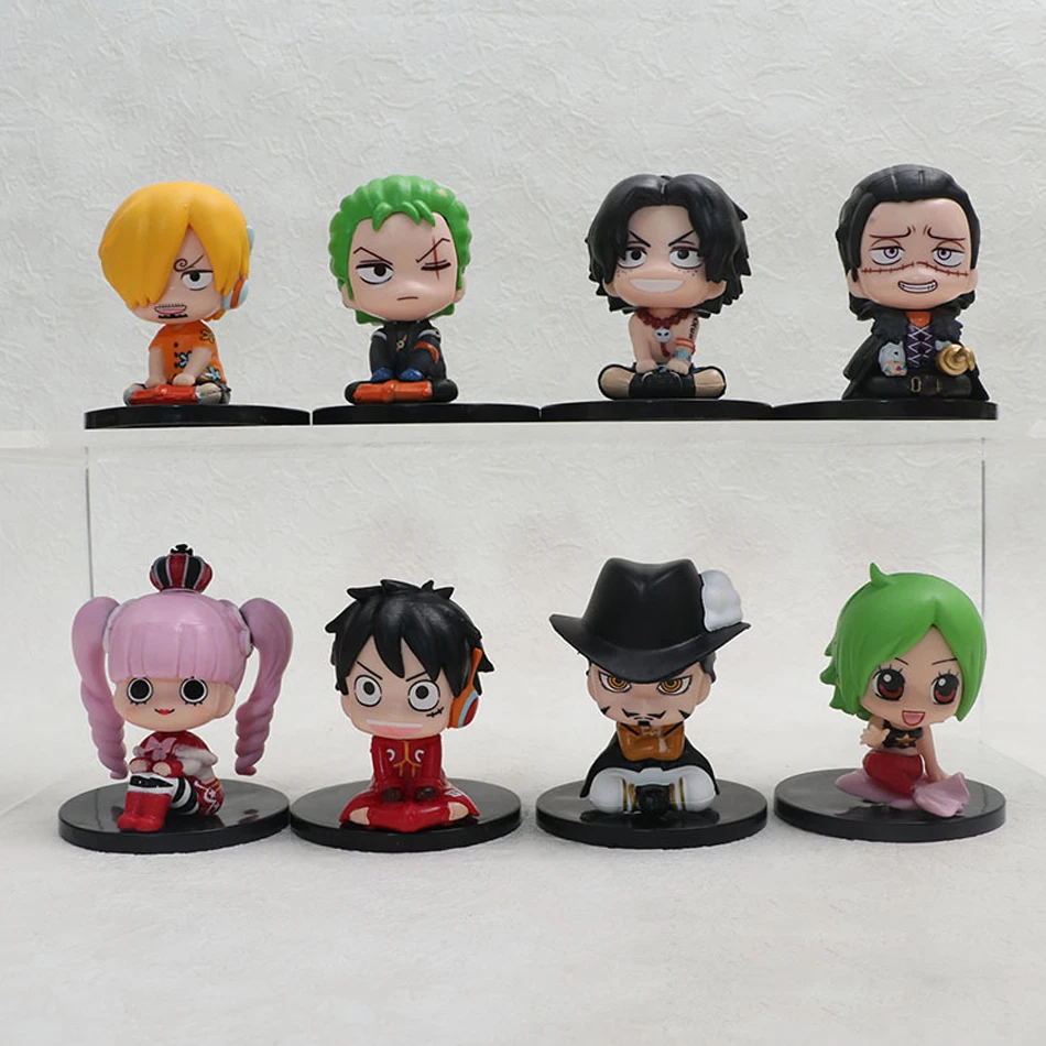 1-12 szt. figurka niespodzianka Anime One Piece Luffy Roronoa Zoro 6cm wersja Q, urocza figurka akcji, zabawka, dekoracja na biurko, model, prezent — zdjęcie 4