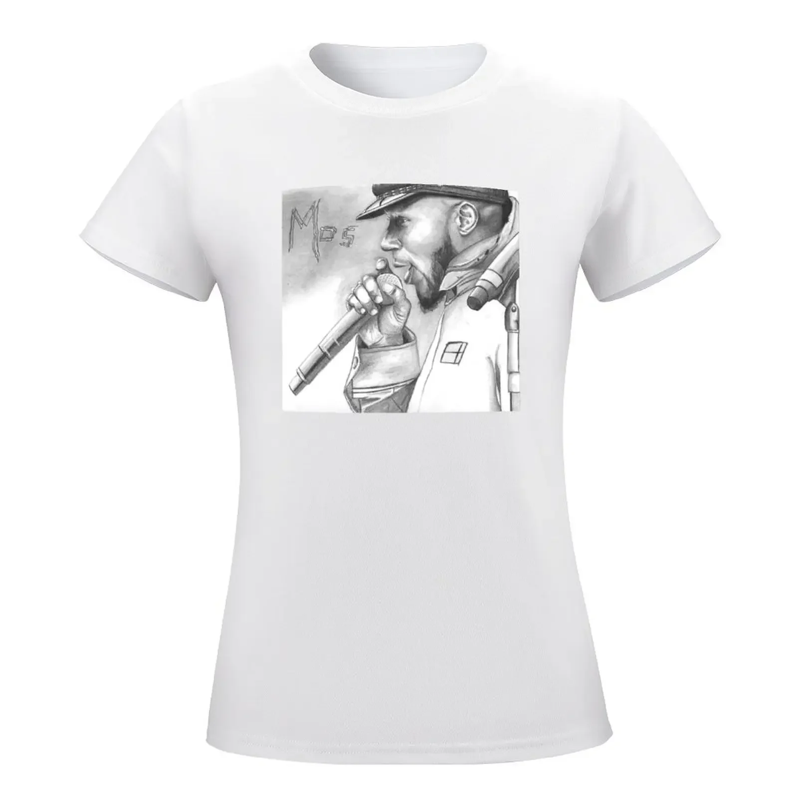 Hiphop Portret T-Shirt Oversized Plus Size Tops Kat Shirts Voor Vrouwen