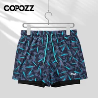 COPOZZ, bañadores de playa de verano para hombre, traje de baño con cordón y cintura elástica, pantalones cortos de talla grande, traje de baño de secado rápido, pantalones cortos