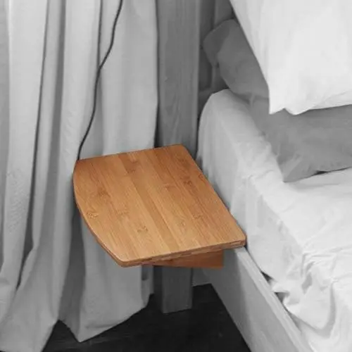 

Bamboo Clip on Hanging Small Bedside Table (Clips 26mm, Black)