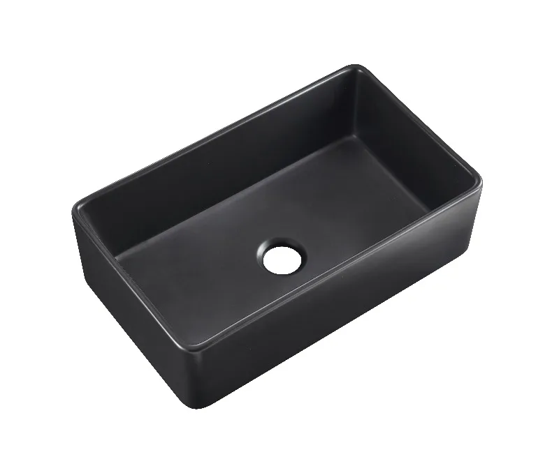 33 Inch Farmhouse Black Ceramic Farmhouse Large Single Basin Porcelain Kitchen Sink Workstation