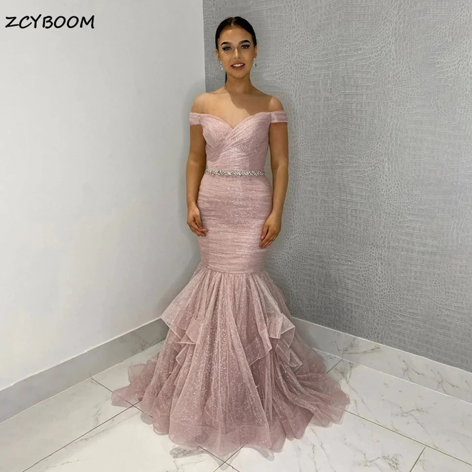 Robe de Soirée de Forme Sirène Rose Élégante pour Femme, Vêtement de Bal de Promo, Tout ce qui est initié, 2023