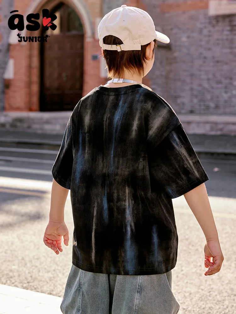 تي شيرت Tween Boys صيفي محبوك بأكمام قصيرة وطباعة ملونة قابلة للتنفس #2