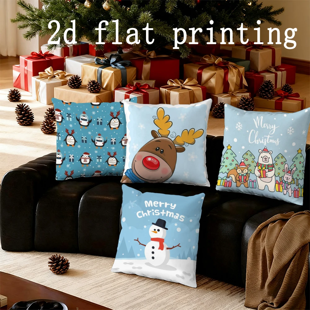 

Домашний декор, рождественские тематические наволочки, дизайн, подходит для дивана, спальни, автомобиля, наволочка, прямоугольная подушка для спины