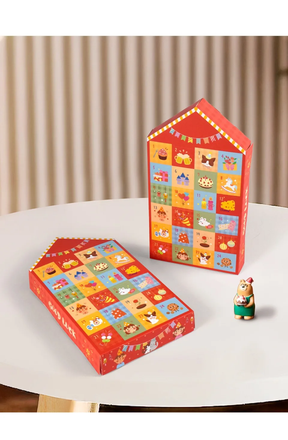 5/10/15 Stück Party-Geschenkbox, 24 Fächer, lustiger Poke mit Finger, DIY-Kinder-Countdown, Adventskalender, Überraschung, Blindbox, Navidad – Detail 10