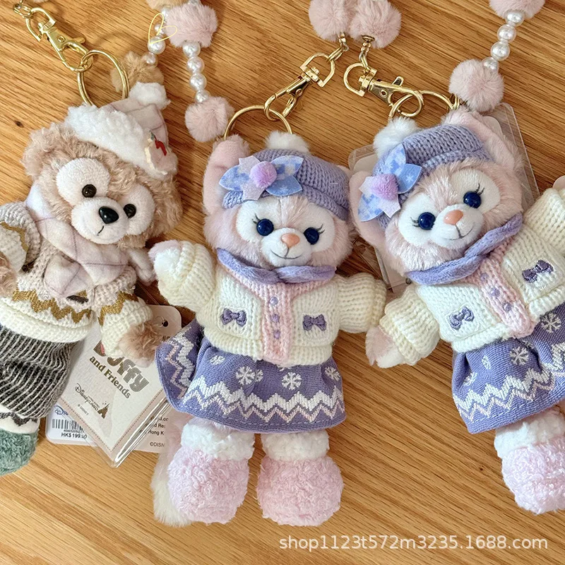 15Cm Disney Winter Day Linabell Soft Plush Filling Keychain Decoration Doll Clothes Backpack Hang Ornaments Girl Christmas Gift