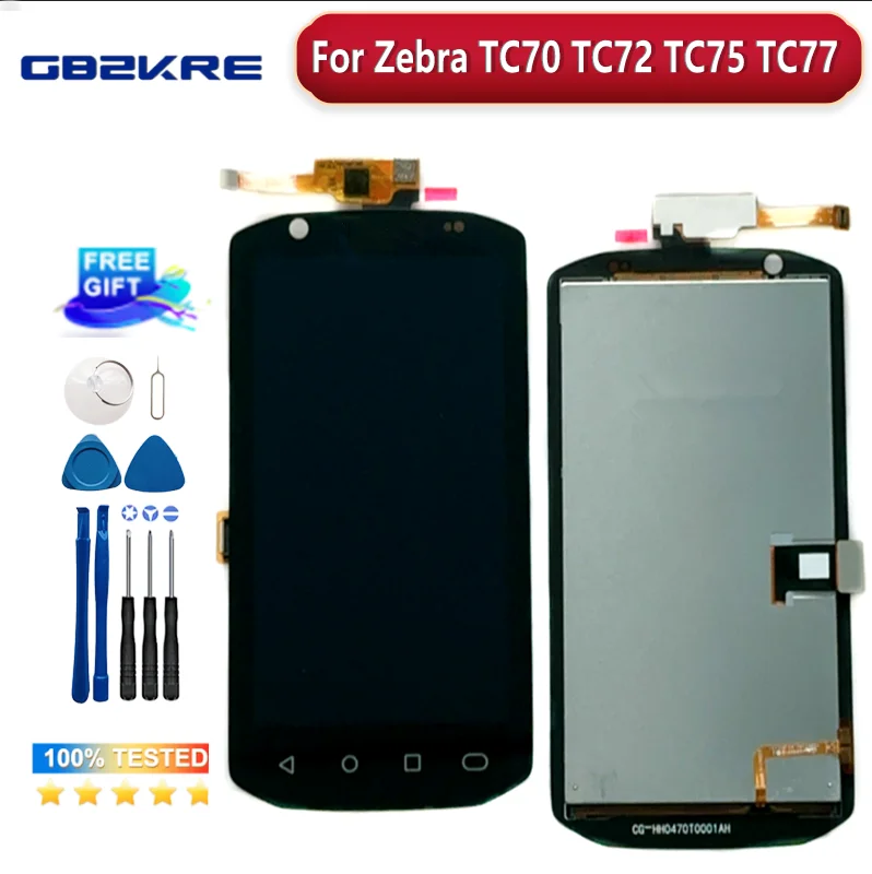 Nueva Pantalla LCD con Pantalla Táctil para Zebra TC70 TC72 TC75 TC77 TC77X TC720L, Repuesto de Pantalla LCD + Digitalizador de Pantalla Táctil
