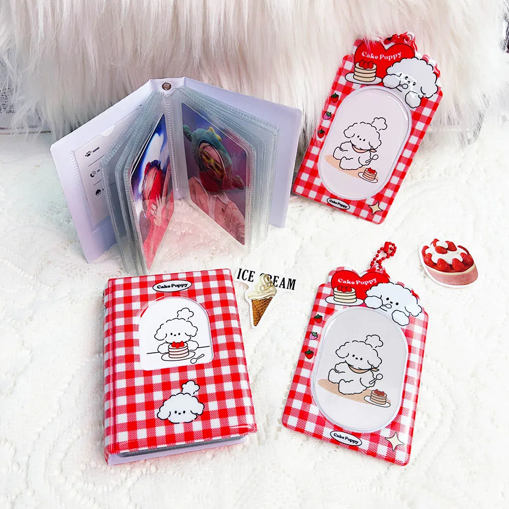 3 inch PVC Photocard Holder Cartoon Cute Puppy Student ID Bus Card Case INS Idol Small Card Protector Photo Sleeves Card Holder