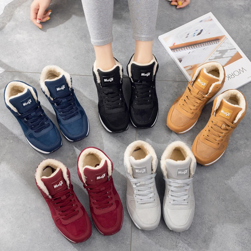 Vulcanized Shoes Women Men Boots Winter Shoes Snow Boots Casual Shoes Plus Size Winter Sneakers Winter Ankle Boots Unisex Shoes