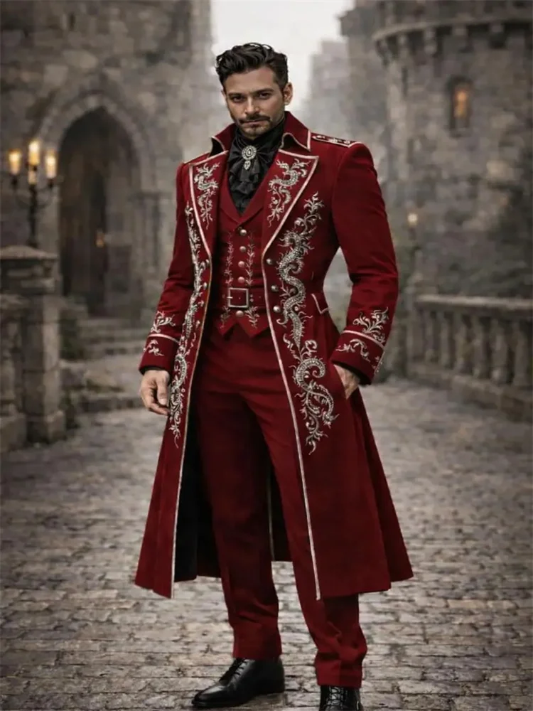 18. Jahrhundert Herren Steampunk Gothic Aristokratischer Viktorianischer Smoking Mittelalterlicher Gentleman Ritter Frack