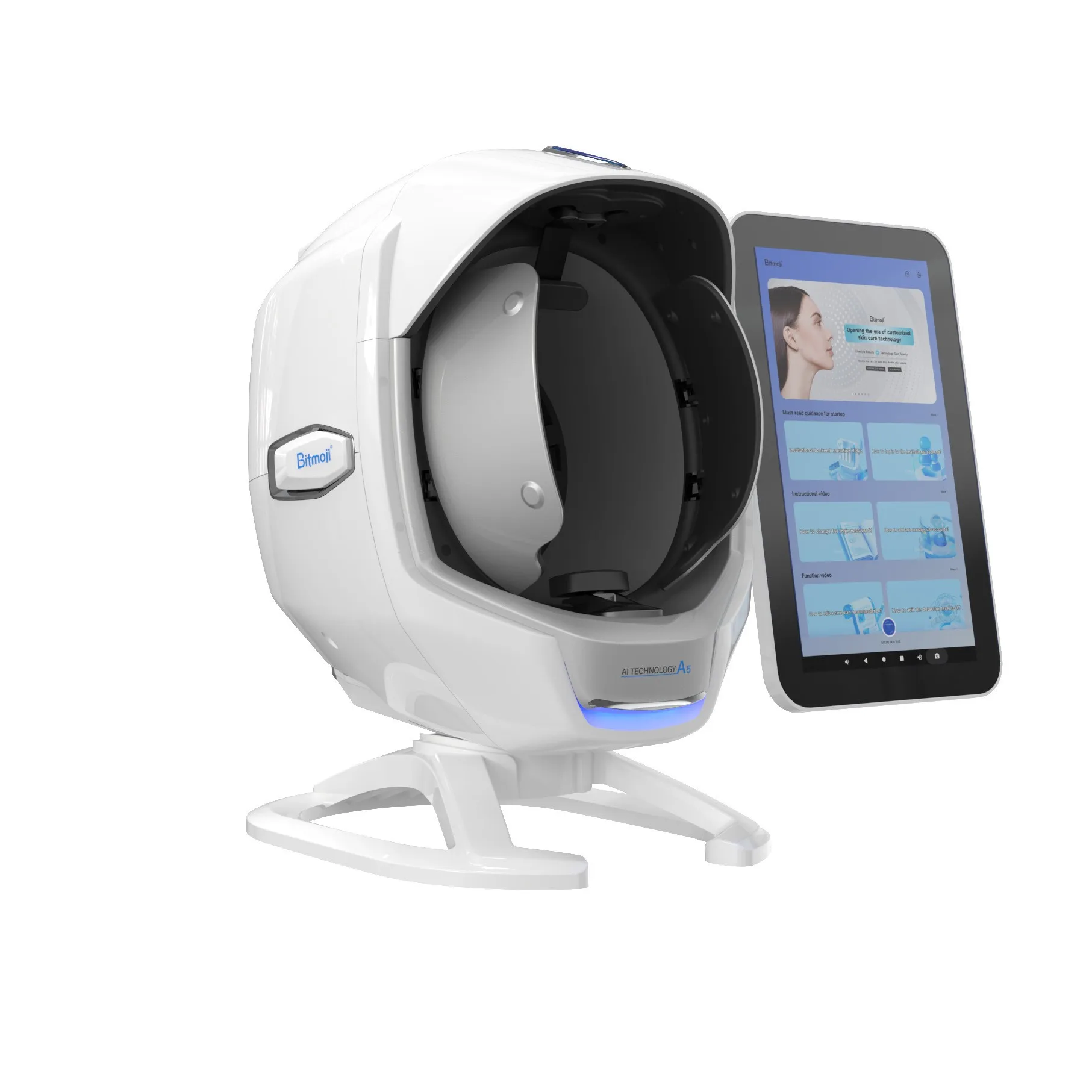 Moji A5 Skin Detector Skincare Eight Spectral Facial Tester Skin Water and Oil Analysis Beauty Salon Instrument