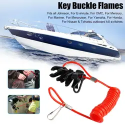 Boat Outboard Engine Motor Kill Stop Switch Lanyard For Yamaha Honda Mercury Mariner Nissan Tohatsu Kill Switch Universal 7 Keys