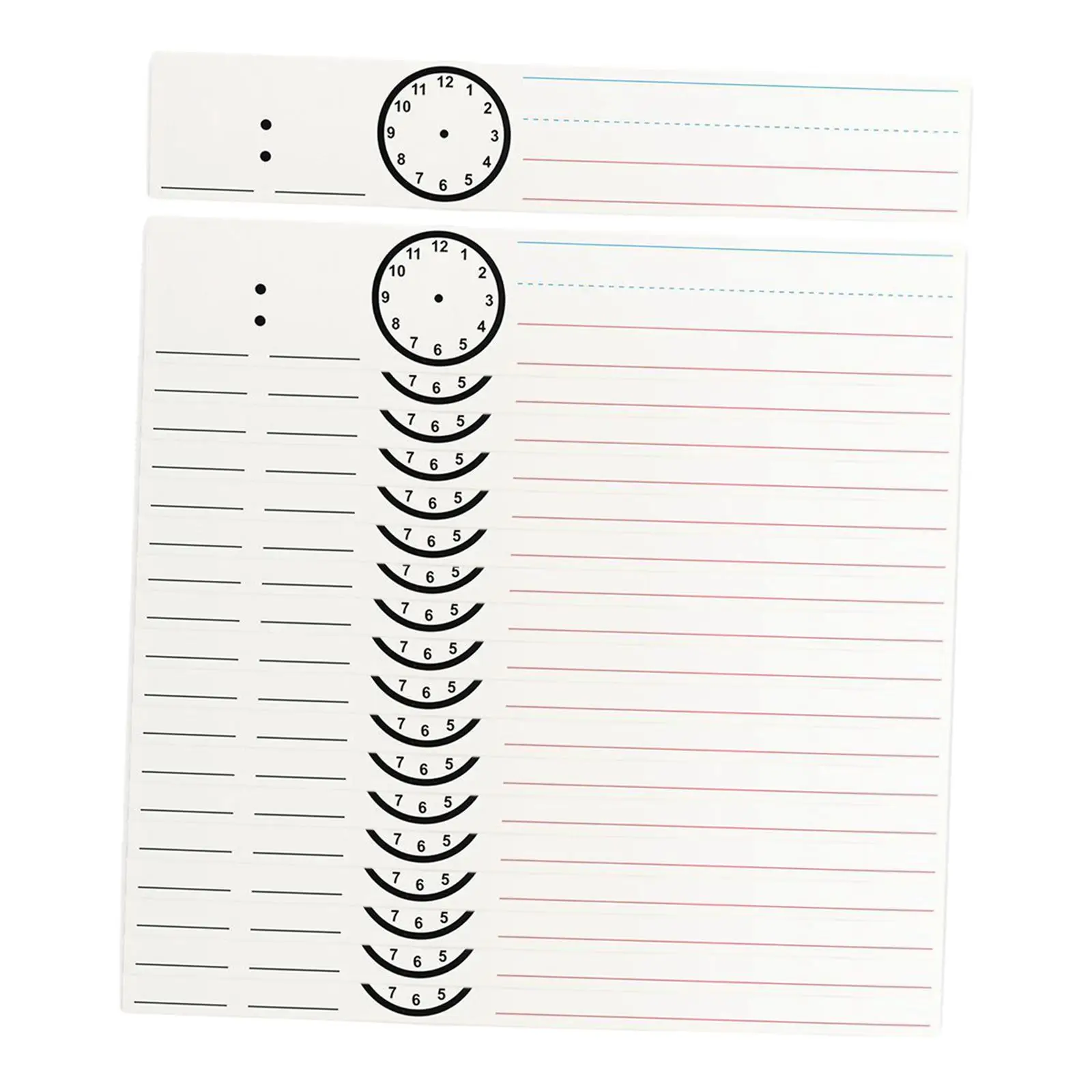 2-6pack 20x Daily Schedule Pocket Chart Erase Card for Nursery