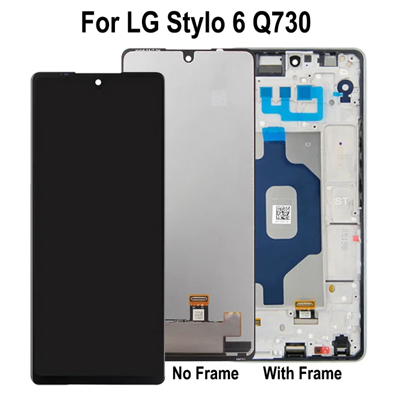 GEFENSI para LG Stylo 6 pantalla LCD Digitalizador de pantalla táctil con marco para LG Stylo 6 Q730 reemplazo de la pantalla LCD