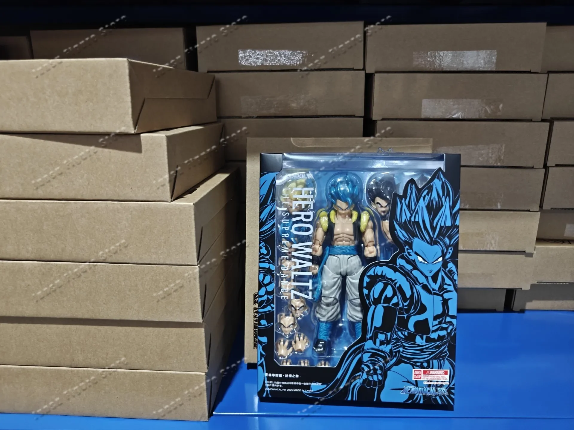 

in Stock Demon Fusion Gogeta Figure Dragon Ball Z Super Saiyan Blue Gogeta Hero Waltz Supreme Dance Anime Action Figure