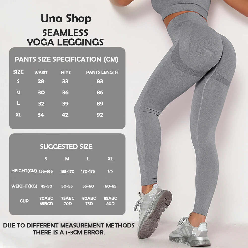 

Una-Shop Seamless Quick Dry Yoga Leggings for Woman Gym Outfit Fitness High Waist Sports Push Up Tights Workout Pants Sportswear