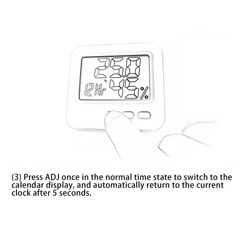 Higrometr Termometr Cyfrowy higrometr Monitor temperatury i wilgotności Termometr wewnętrzny i miernik wilgotności z/wyświetlaczem