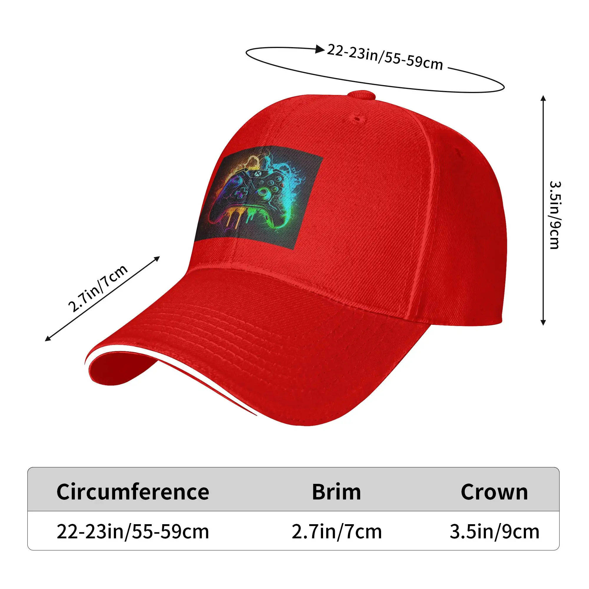 Game Console Printed Pattern Cap Casual Baseball Caps Adjustable Hat Hip Hop Summer Unisex Baseball Hats Customizable